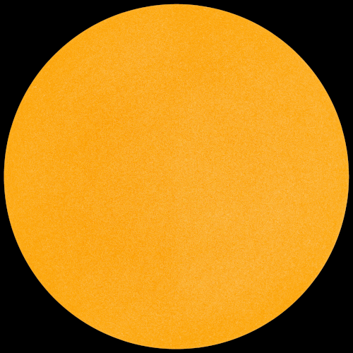 The sun is blank--no sunspots.