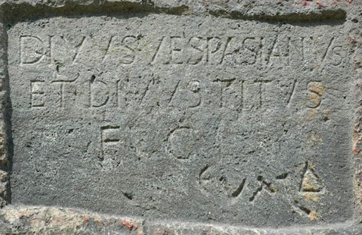 Inscription in the Titus Tunnel