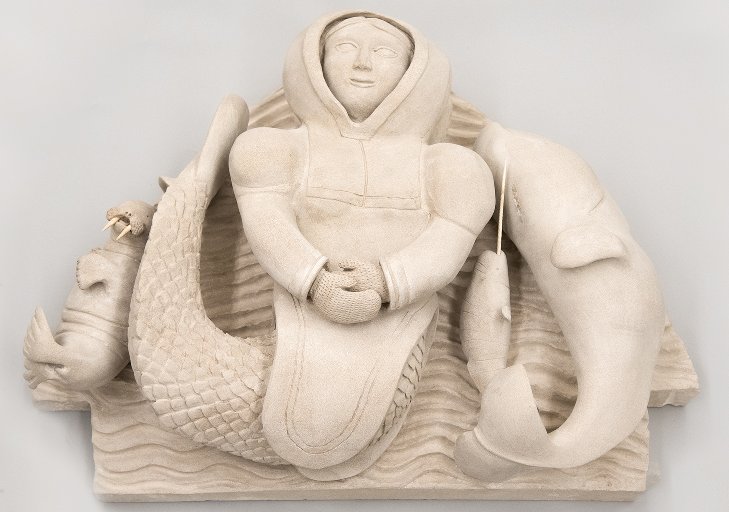Sedna, by Inuit artist Bart Hanna, is a limestone sculpture of the Inuit sea goddess of the same name. (Photo: House of Commons)