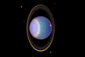 False-colour infrared image of Uranus