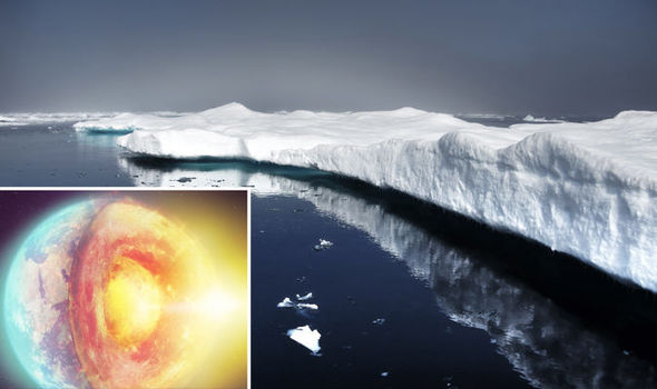 Heat from the earth's core is melting the base of the Greenland ice sheet.